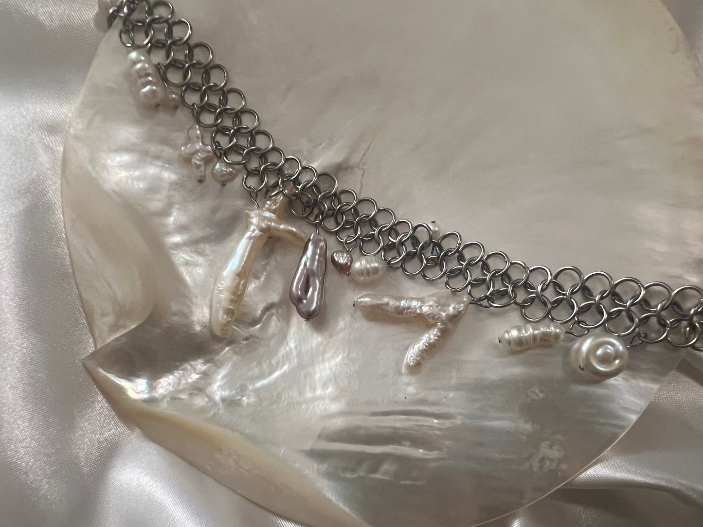 Mama a Chainmaille Necklace Behind You