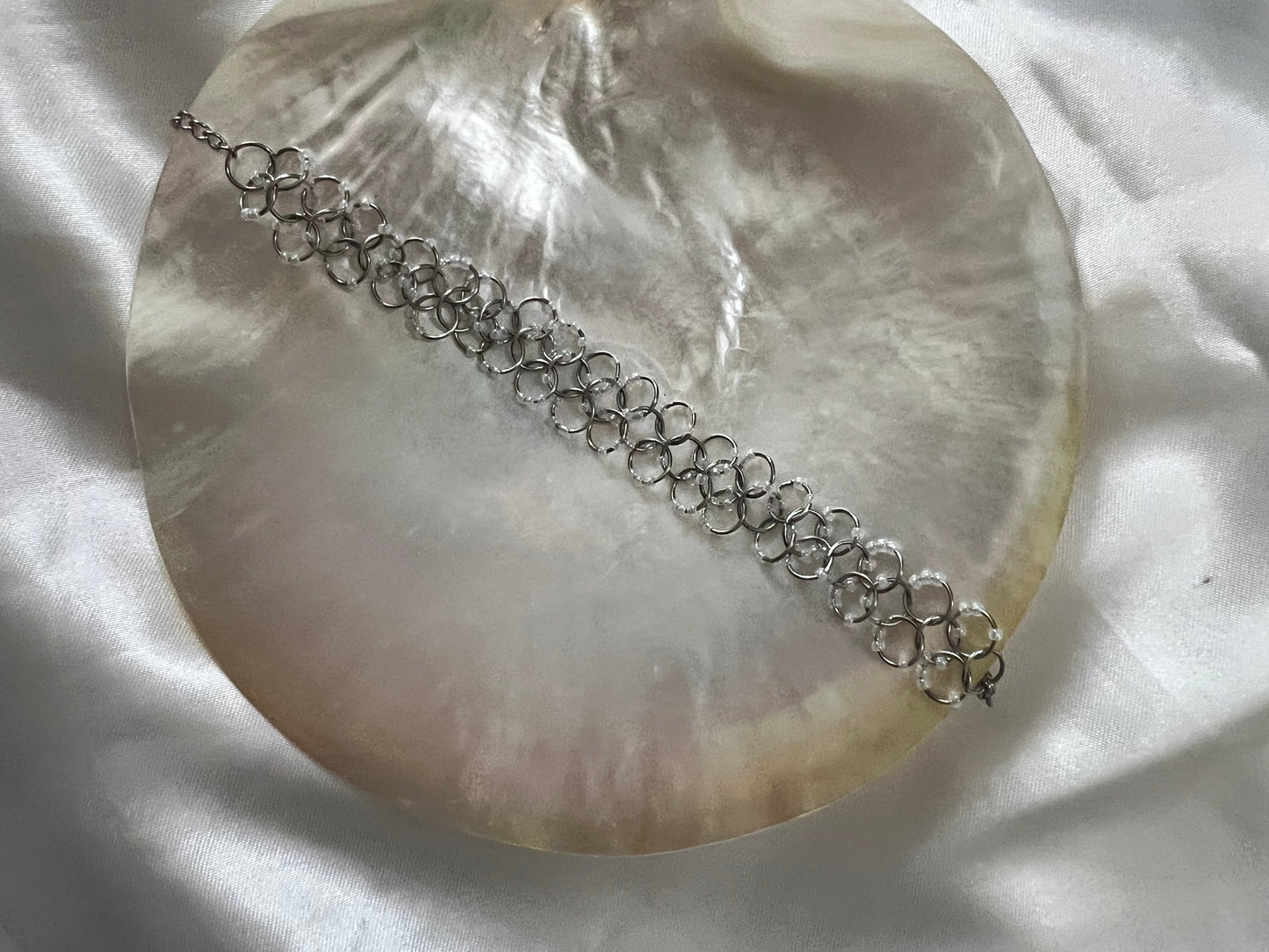 Beady Bracelet White