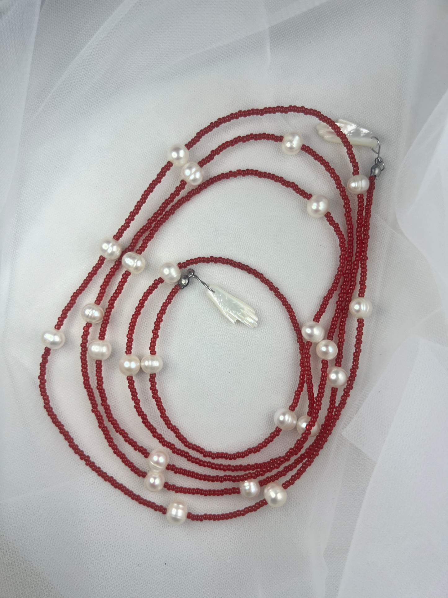 Two Left Hands Wrap around Necklace