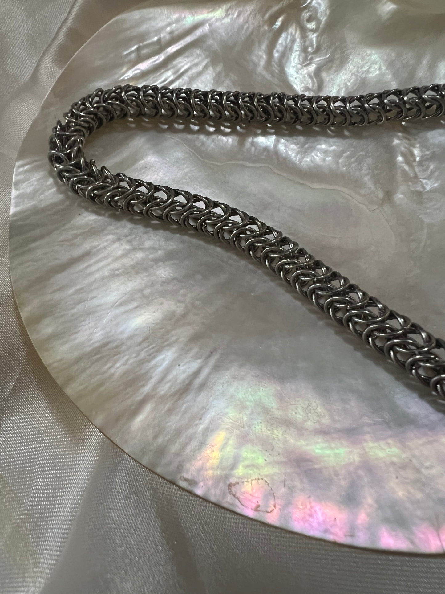 Tube Chainmaille Choker Necklace