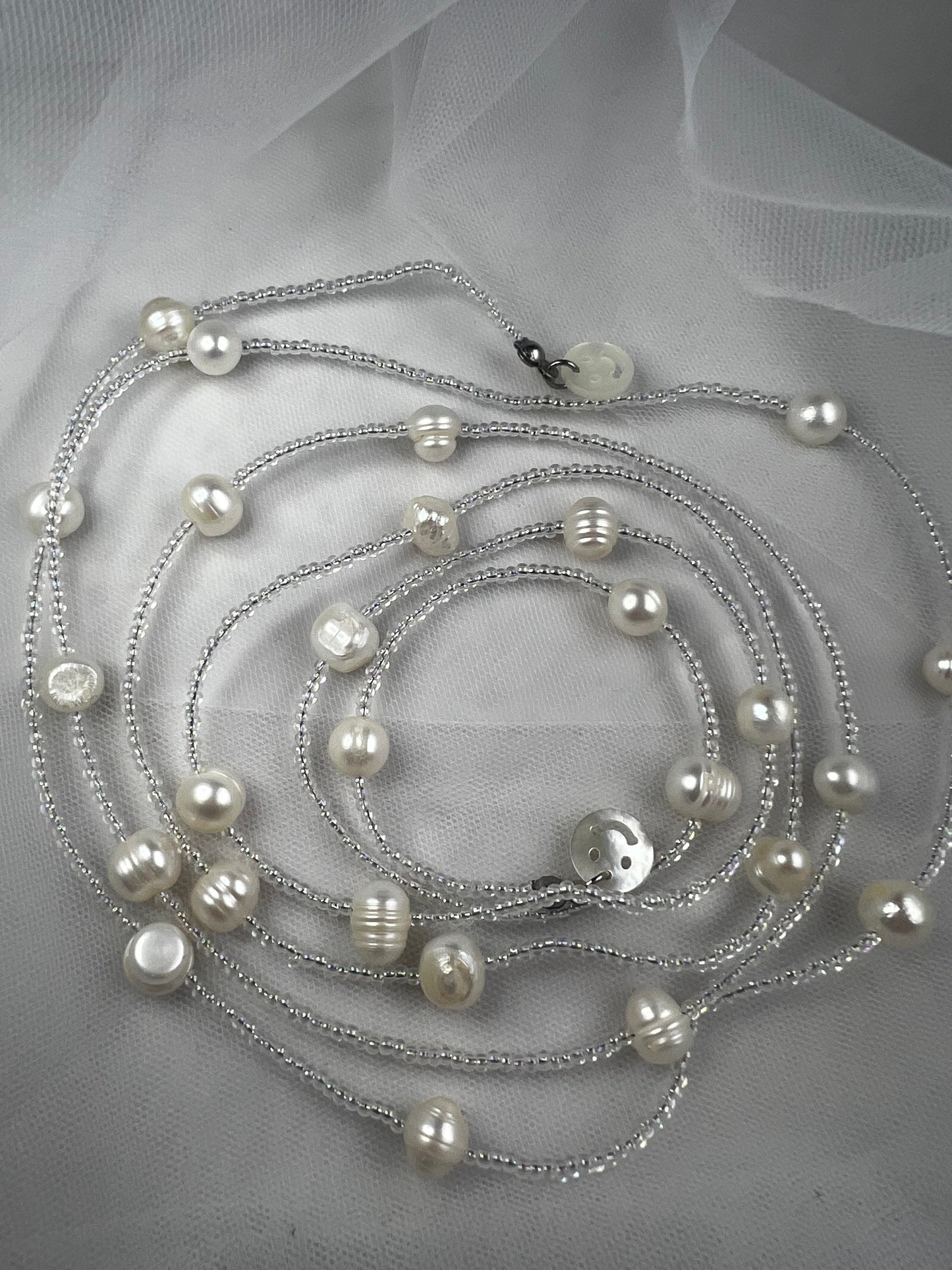 :) Pearly Wrap Around Necklace