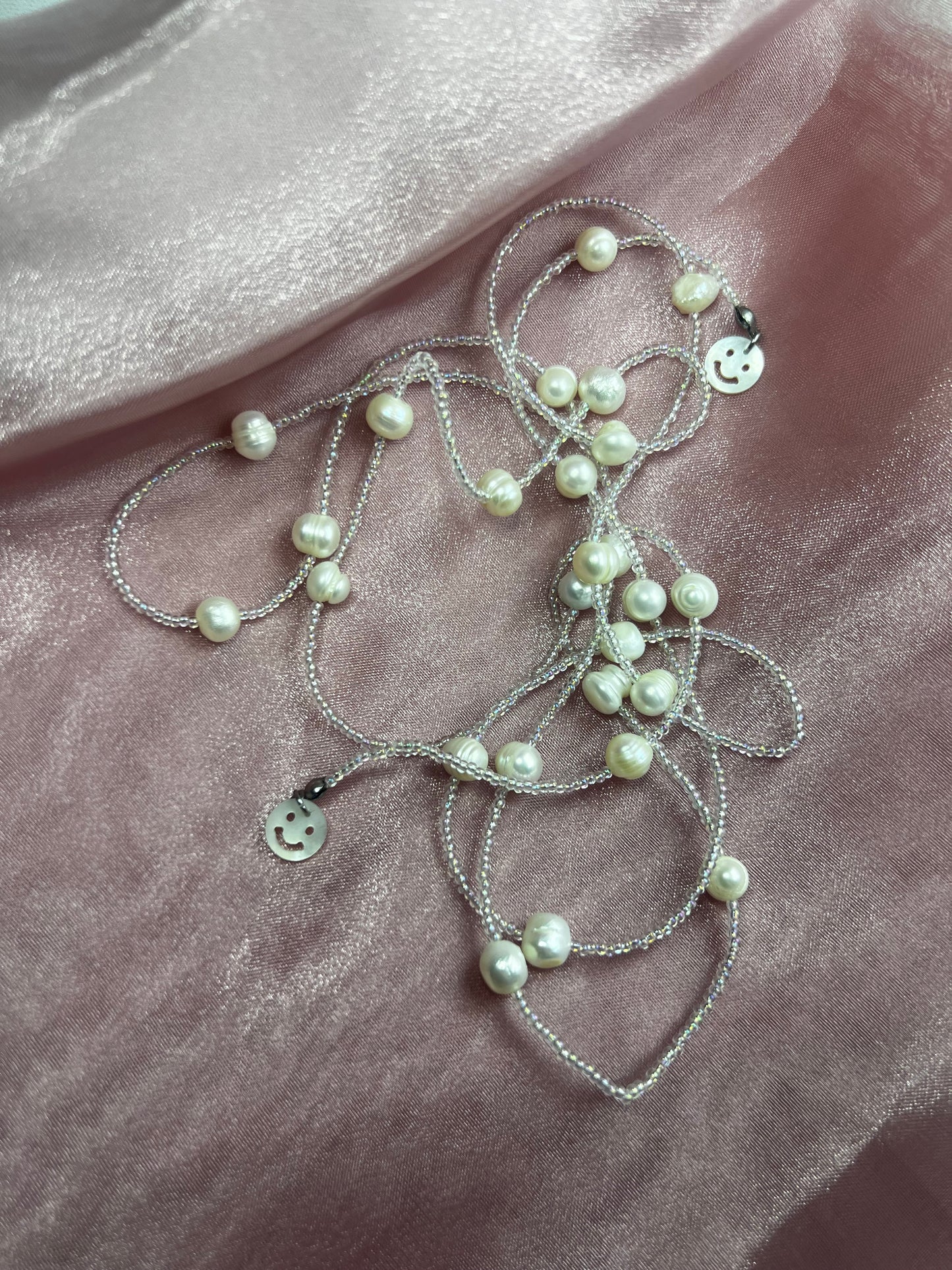 :) Pearly Wrap Around Necklace