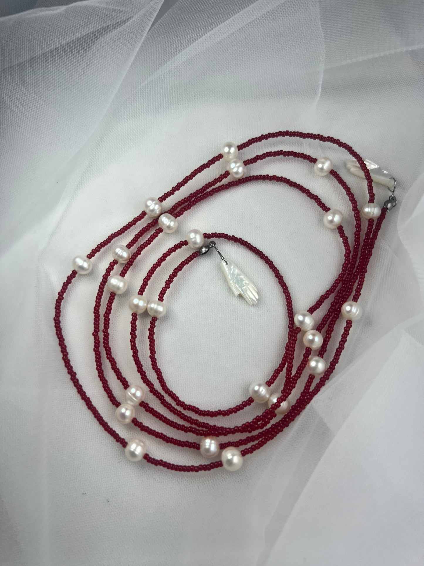 Two Left Hands Wrap around Necklace