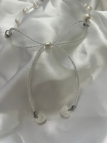 Pearly Ribbon Necklace