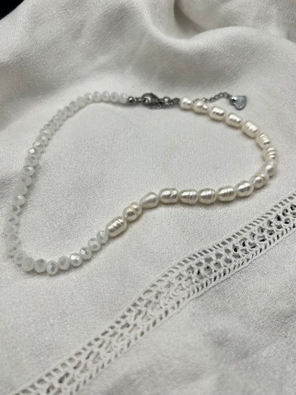 Half and Half Choker Necklace