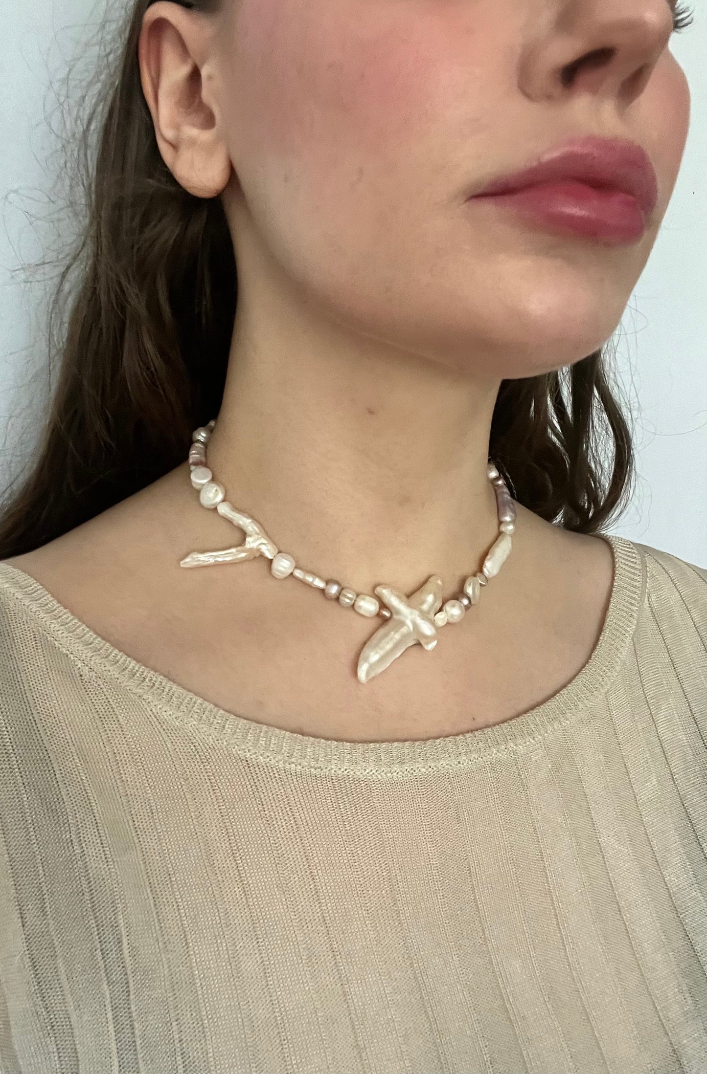 Keshi Chaos Choker Necklace