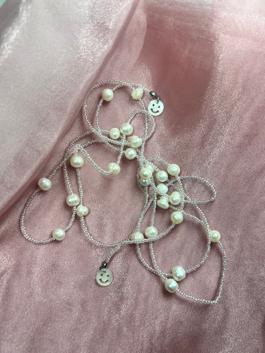 :) Pearly Wrap Around Necklace