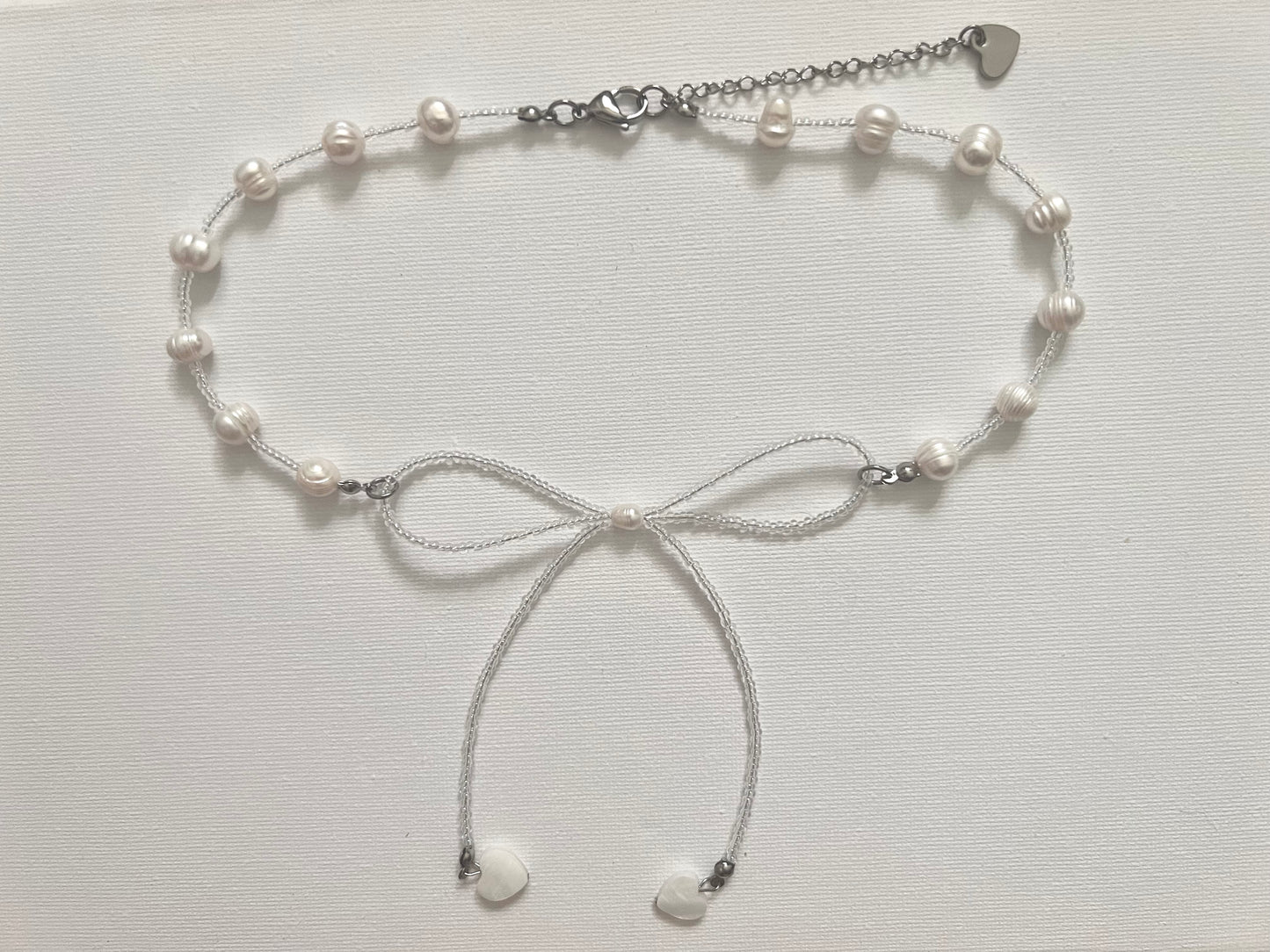 Pearly Ribbon Necklace