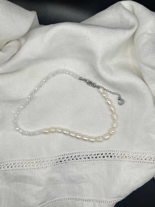 Half and Half Choker Necklace