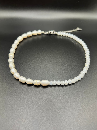 Half and Half Choker Necklace