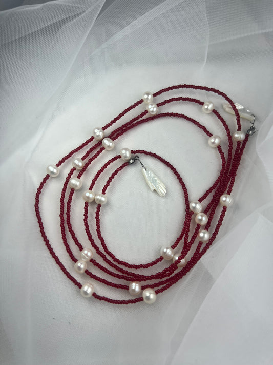 Two Left Hands Wrap around Necklace
